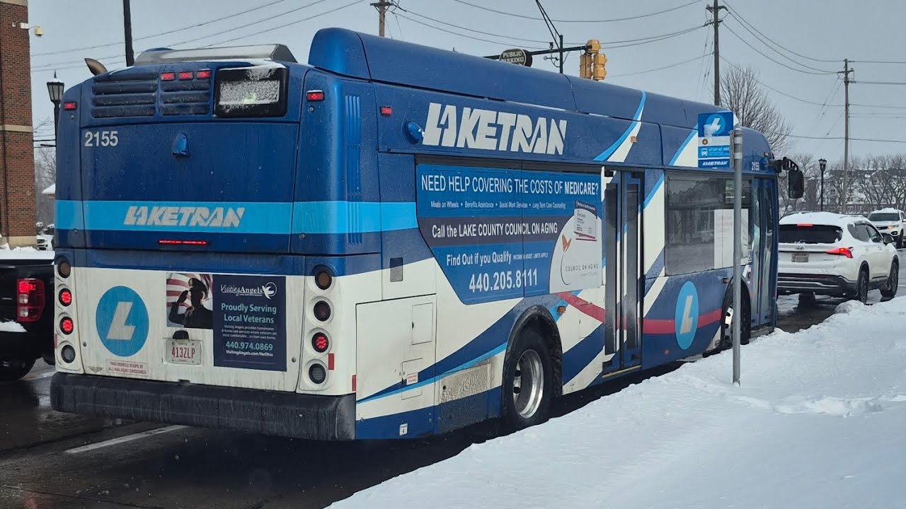 Laketran 2021 New Flyer XD35 #2155 Rt 6 (Mentor-Willoughby Hills) to Lakeland College 