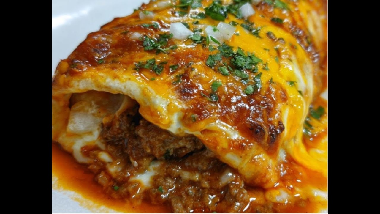 Easy Beef Encharitos It's What's For Dinner #groundBeef #TexMex #burrito #enchilada 