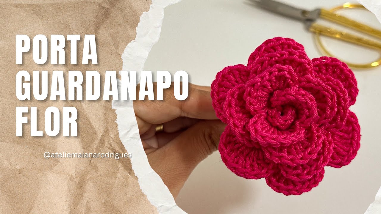 Porta Guardanapo Flor de crochê