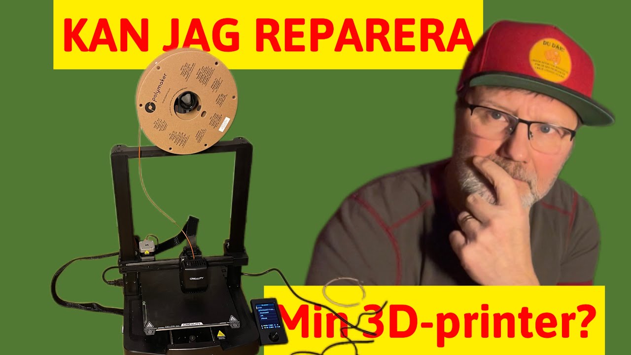 Felsök och rep av min 3D-skrivare, CREALITY Ender V3. Går dock över ån efter vatten 😅