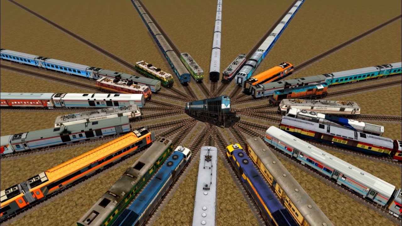 11 indian trains copling and crossing bumpy railroad tracks | loco copling