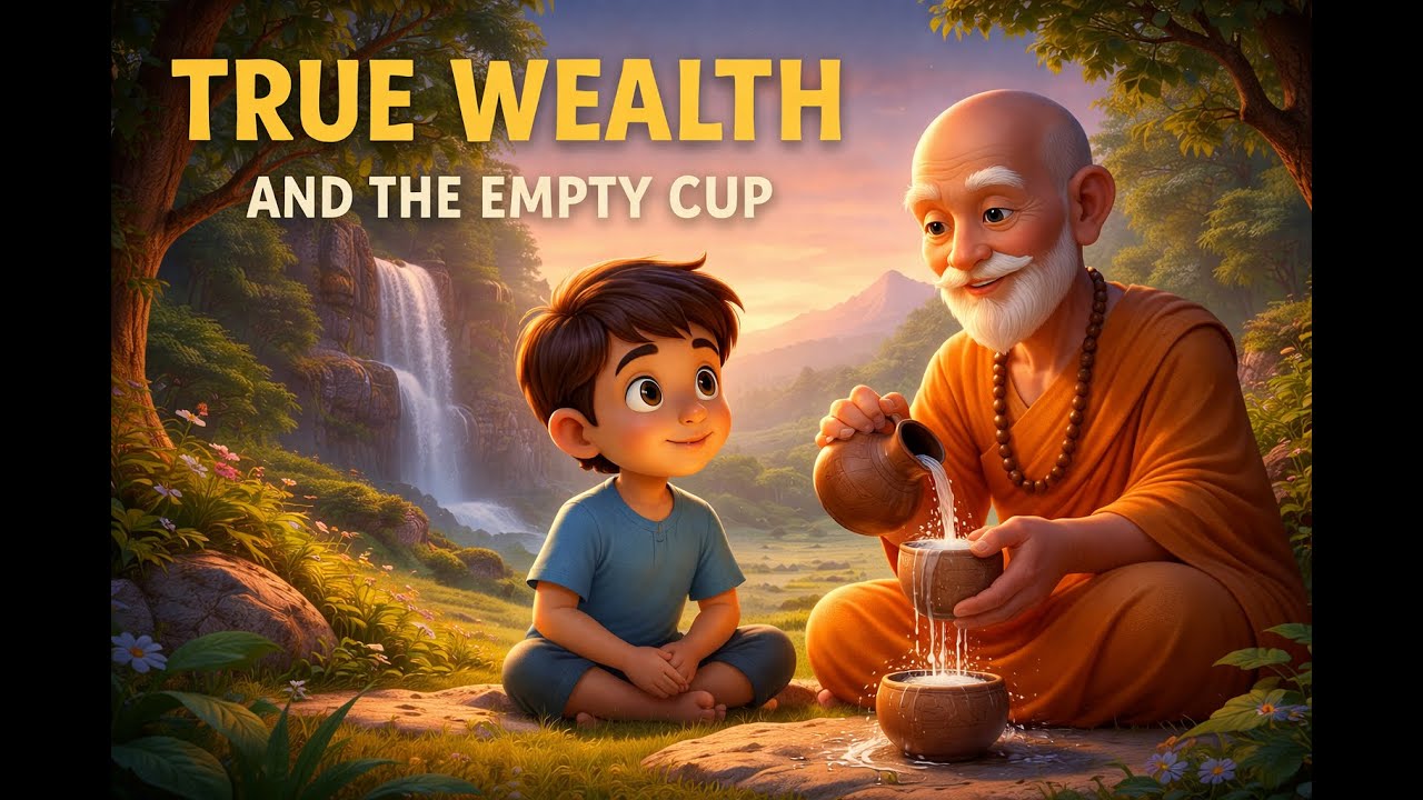 True Wealth Story in English | The Empty Cup | Short Moral Story for Kids