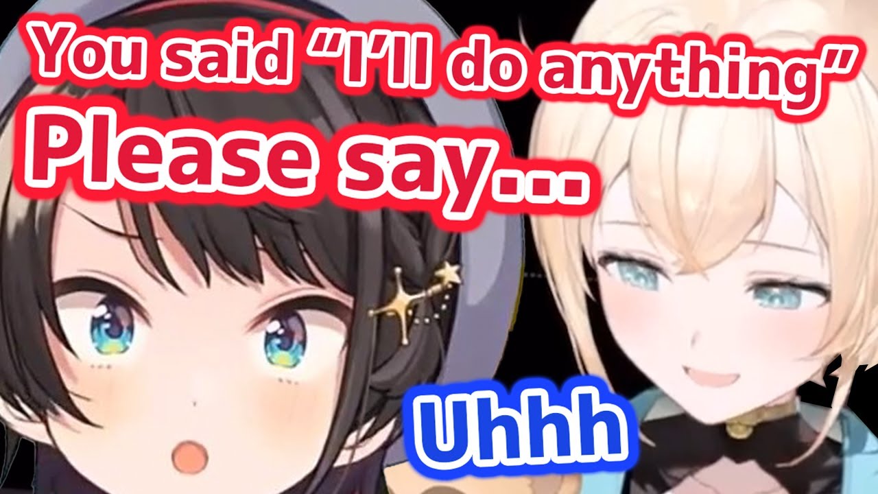 Subaru asks Iroha an embarassing request as a penalty【Hololive】
