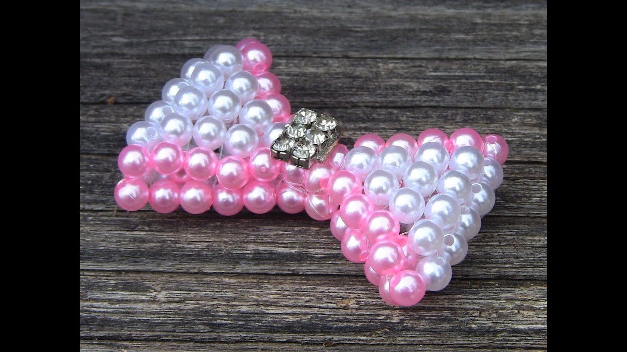 2° PARTE-Laço de  perolas com duas cores Passo a Passo -loop beads