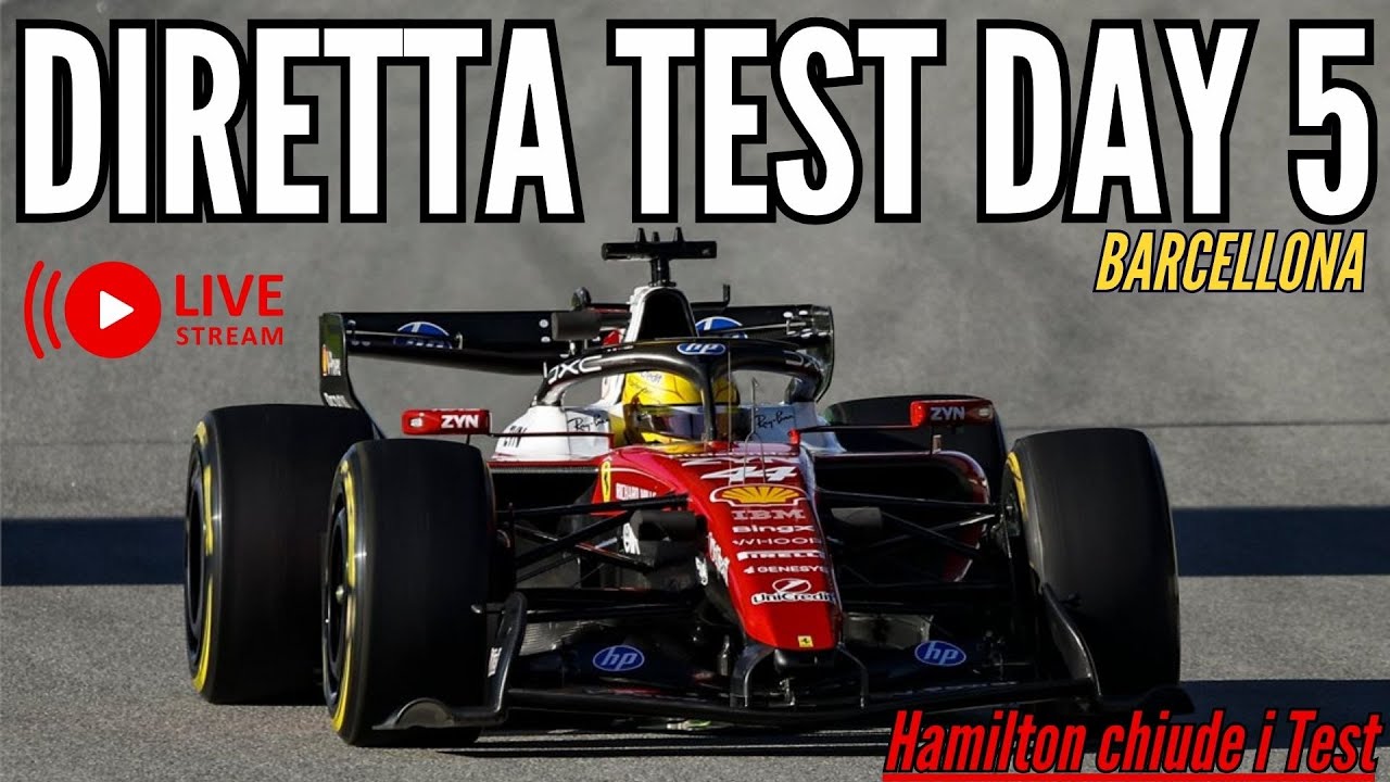 🔴LIVE F1 ULTIMO GIORNO DI TEST A BARCELLONA - HAMILTON CHIUDE IL POMERIGGIO - TEMPI SOTTO L'1.17