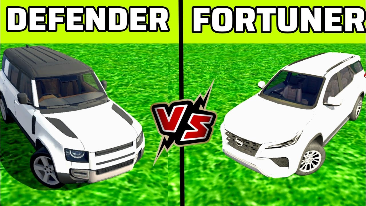 🤩 DEFENDER VS FORTUNER 🤯 CAR CHALLENGE IN || INDIAN BIKE DRIVING 3D ||