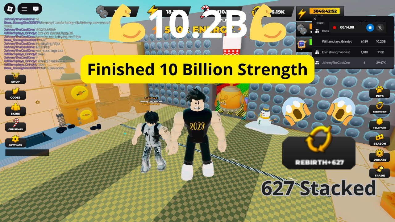 Wow! 10.20 Billion Strength in Roblox Strongman Simulator | 10 Billion Strength Final Part 3