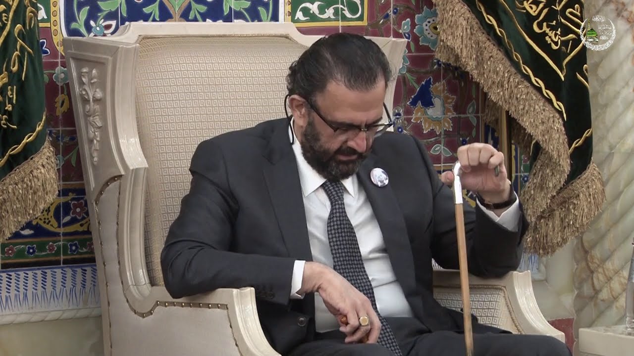 زياره علماء كركوك للشيخ شمس الدين محمد نهرو الكسنزان وقراءة قصيدة قف بالعراق للشاعر الشهيد علي فائز