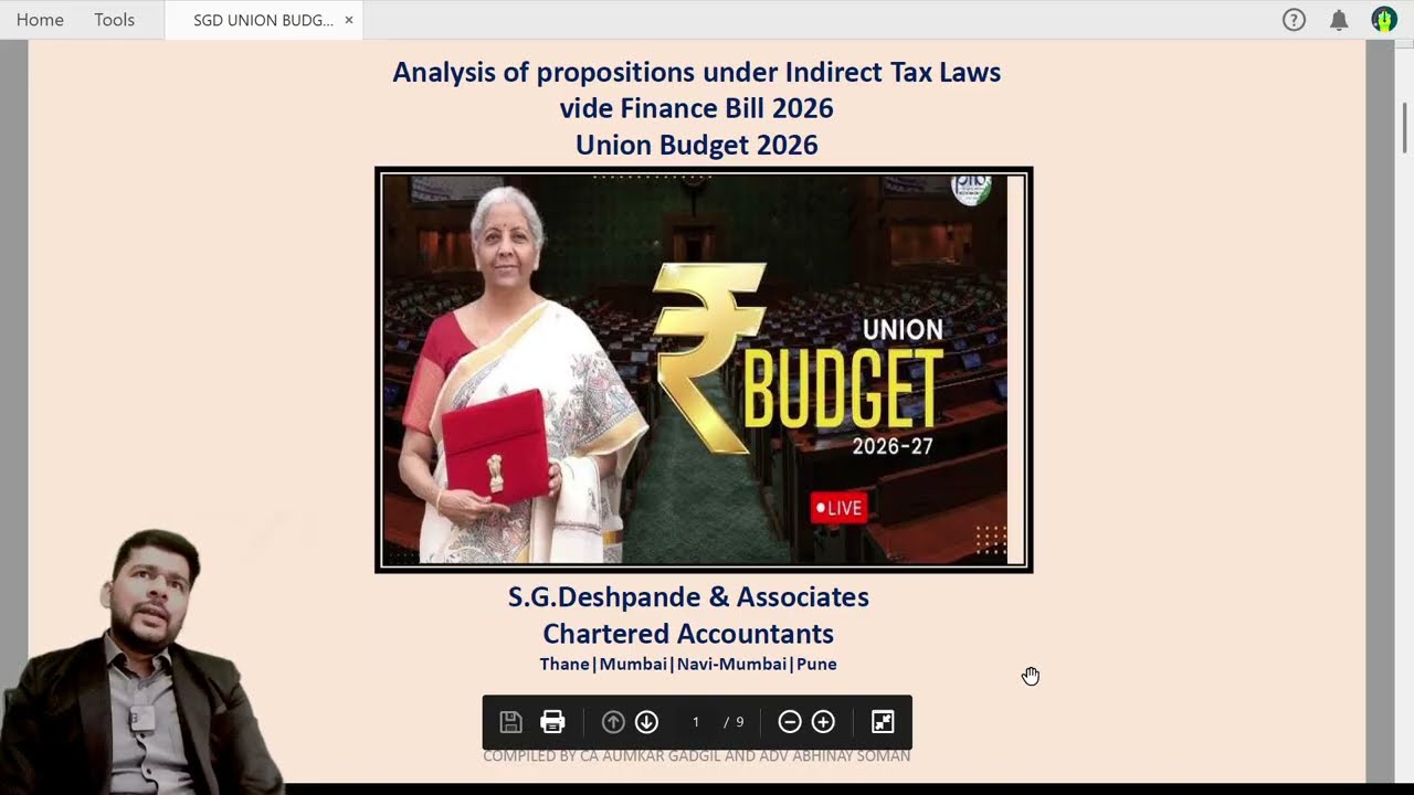 UNION BUDGET 2026 ANALYSIS OF PROPOSED GST PROVISIONS