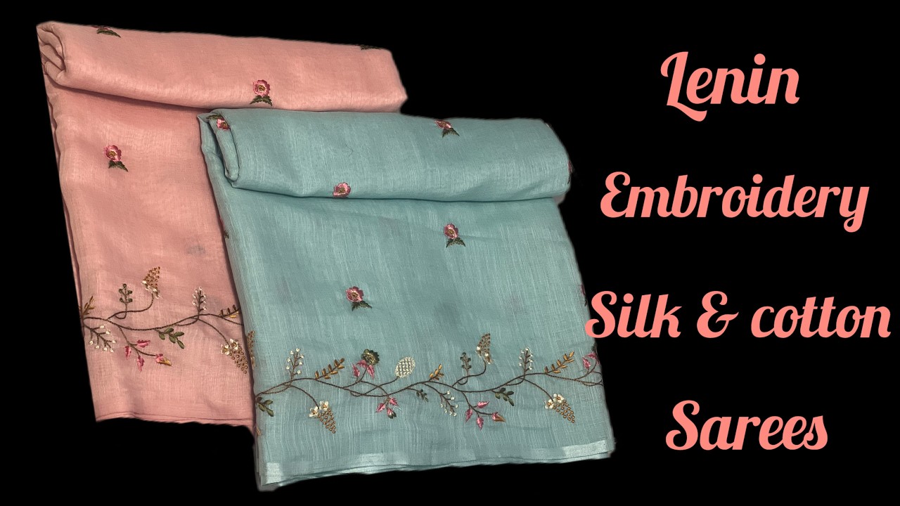 Linen Embroidery Silk & Cotton Sarees | Elegant New Mix | Free Shipping Pan-India | Daaram Studio