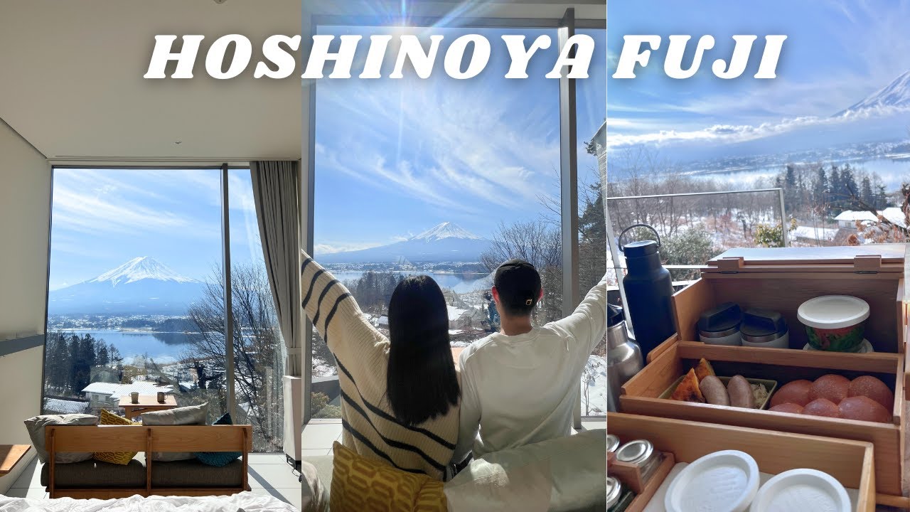 冬季必去富士山Glamping🌨️｜星野度假村住宿開箱、划獨木舟看絕景湖面🛶、品嚐煙燻料理＆露營晚餐記錄🔥