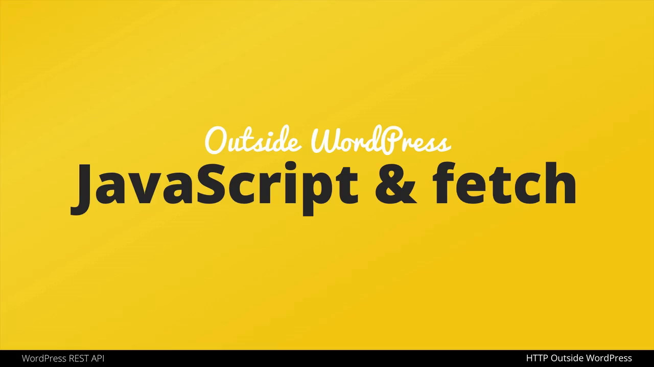 Разделение WordPress с помощью Vanilla JavaScript и Fetch