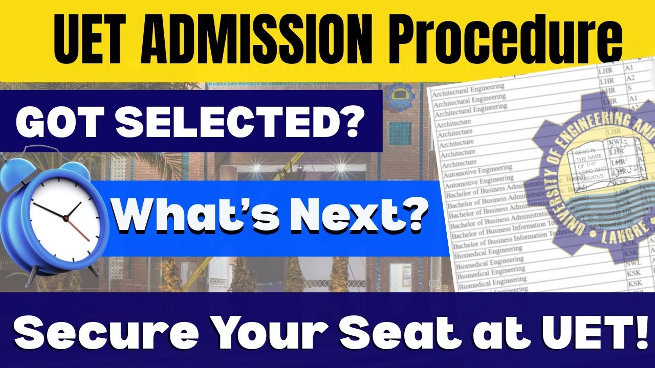 UET Admission Process 2025 After Merit List I UET I How to Apply in UET Lahore After Merit List 2025