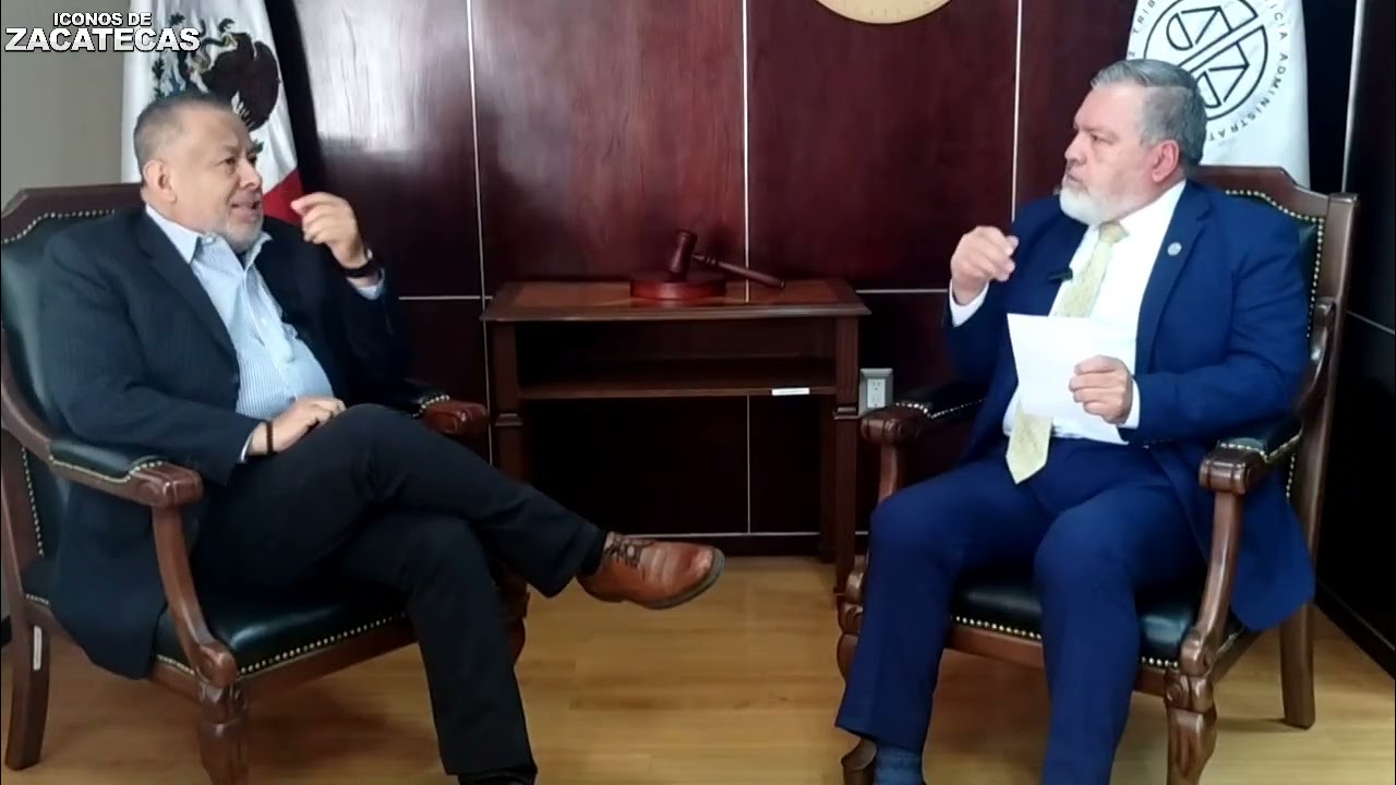 ICONOS DE ZACATECAS con el pte, del tribunal de justicia del Edo. El mgdo. Alejandro González N