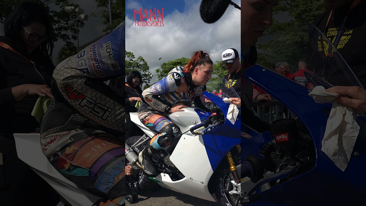 Isle of Man TT 2024 🇮🇲 Veronika Hankocyova Returns from Practice to Update Team