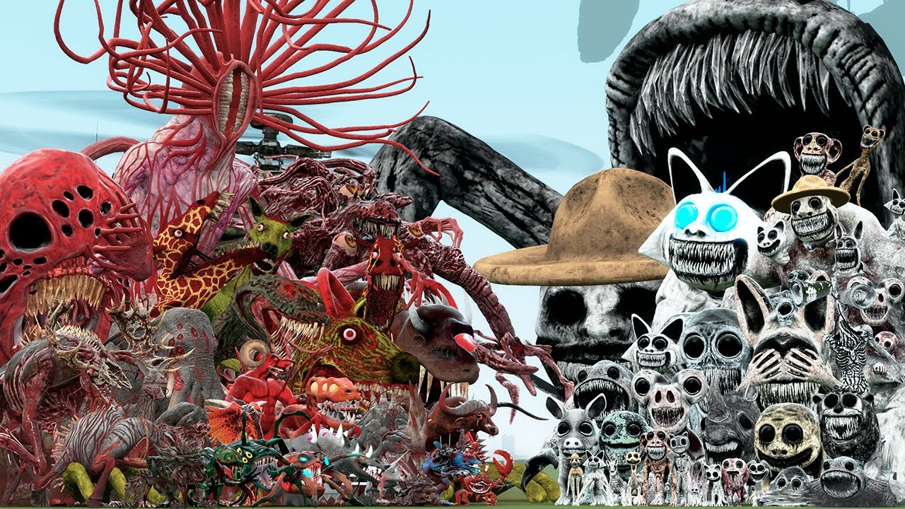 INFECTED ZOOCHOSIS MUTANT ANIMALS VS ALL ZOONOMALY FAMILY (Garry's Mod)