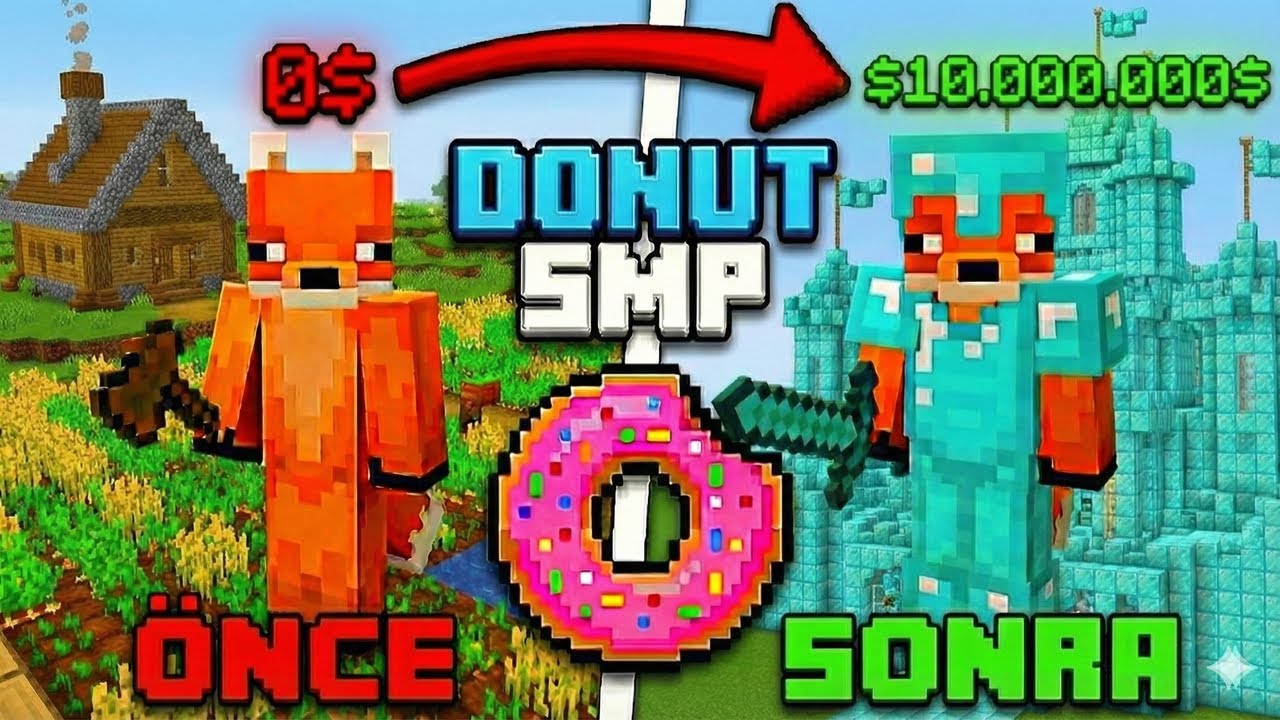 DonutSMP'de 0'dan 1 MİLYAR DOLARA !!  | B1 | ( MİNECRAFTIN EN ZOR SERVERİ )