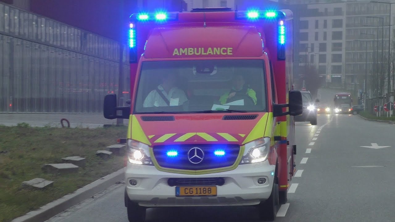 Einsatzfahrten Luxembourg, Police Grand Ducal, Rettungsdienst und Feuerwehr.