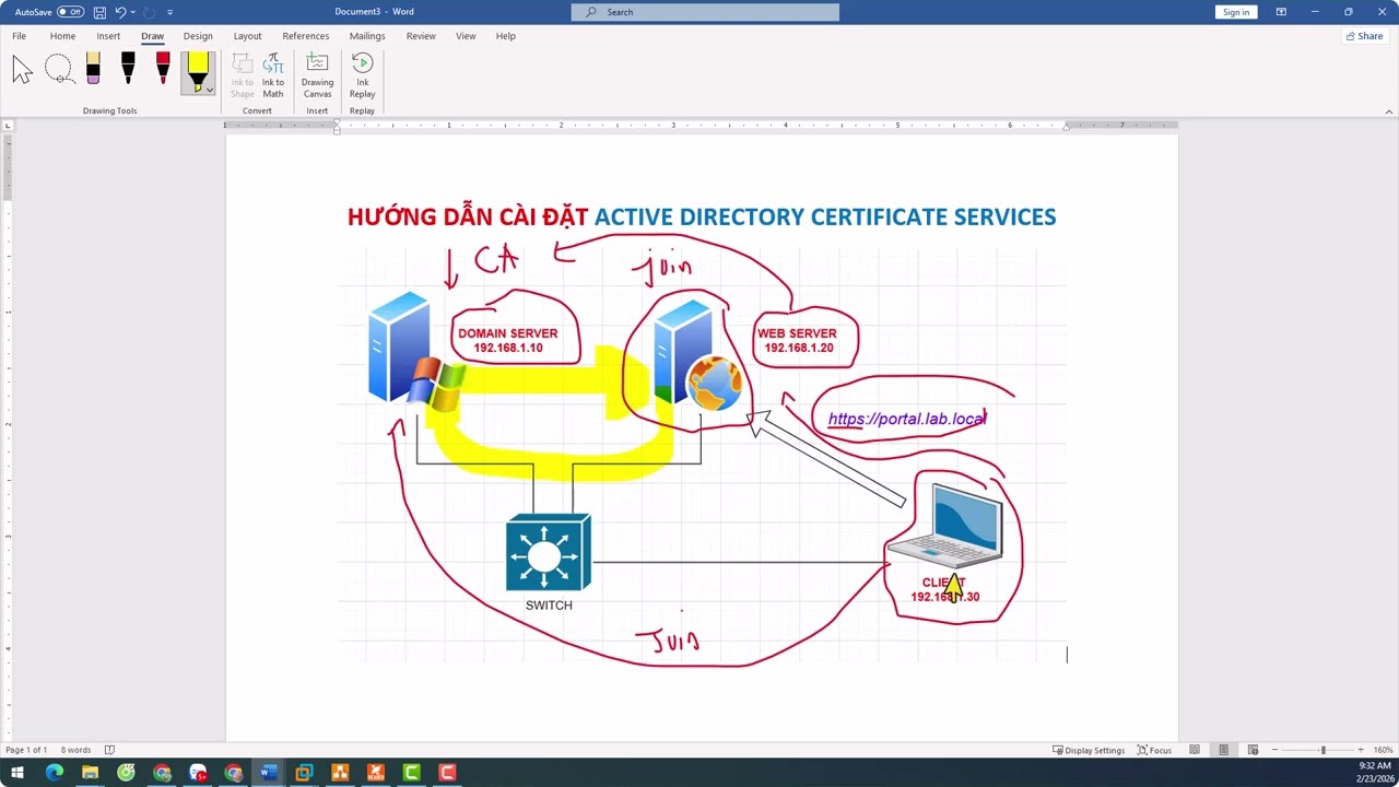 Hướng dẫn cài đặt Active Directory Certificate Services (AD CS) trong môi trường Domain