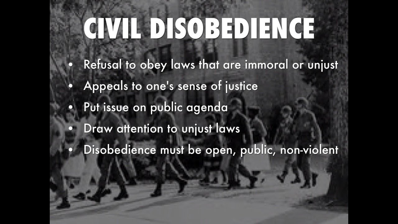 Civil Disobedience/Defiance is Moral, Right and Just when the mob and government are the opposite
