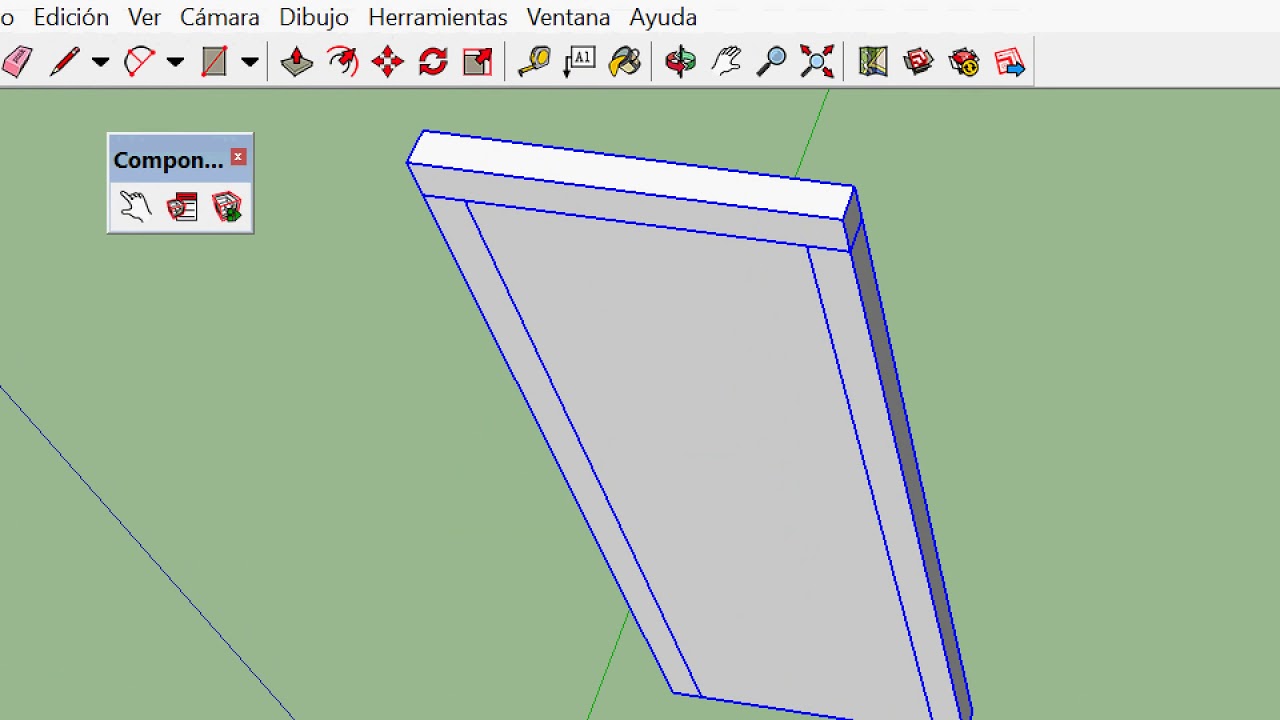 puerta dinámica - sketchup