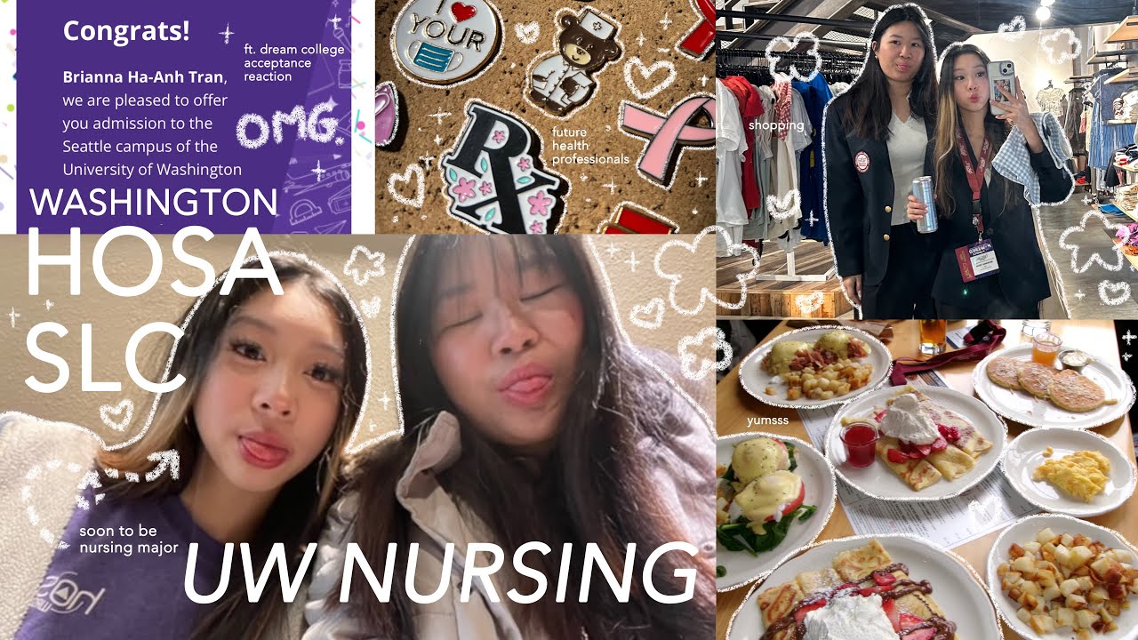 HOSA SLC 2025 vlog + UW nursing decision reaction | senior year 💜💛🩺