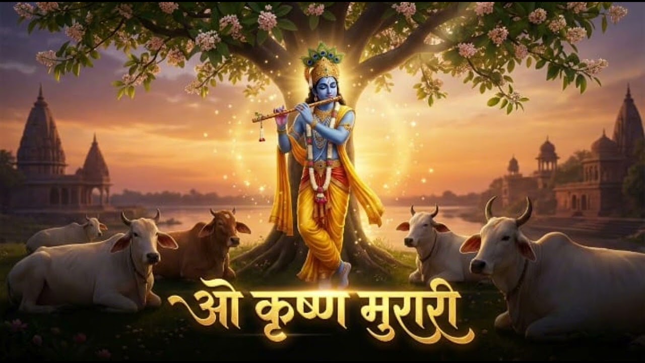 ओ कृष्ण मुरारी 🙏 | Beautiful Krishna Bhajan | Radha Krishna Bhakti Song | Soulful Morning Bhajan