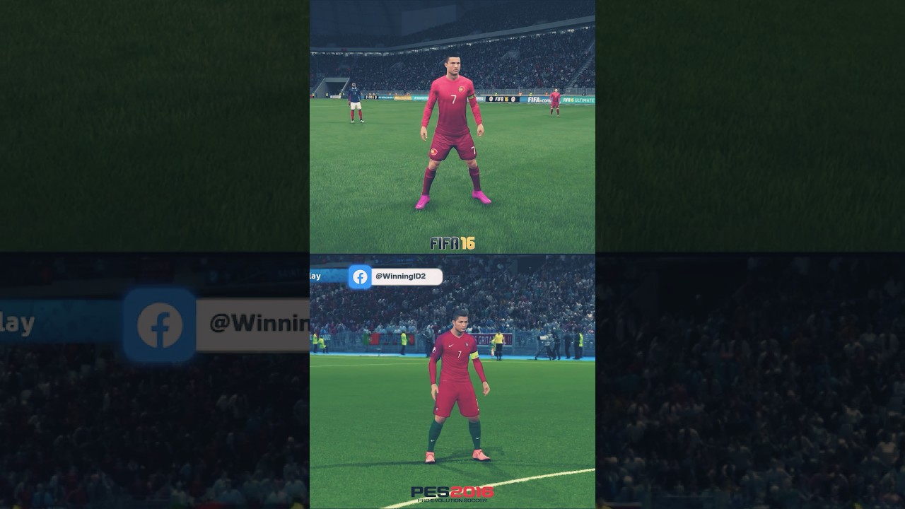 Криштиану Роналду FIFA 16 против PES 2016 #ronaldo #fifa16 #p&eacute;s2016 #playstation4