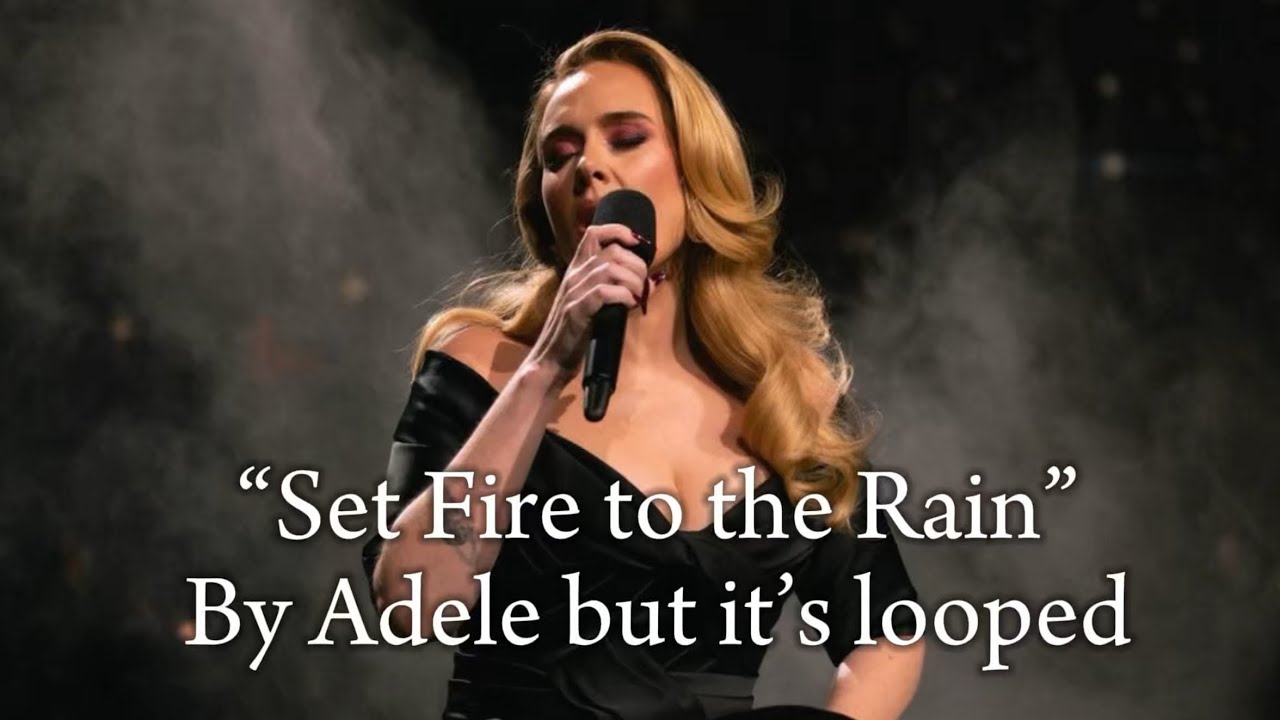“Set fire to the rain” by Adele but it’s “Sometimes I wake up by the door” part looped (requested)