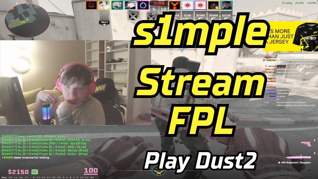 S1mple Returns to Play Dust2! FPL Stream! | May 9, 2024 #cs2 #pov #stream