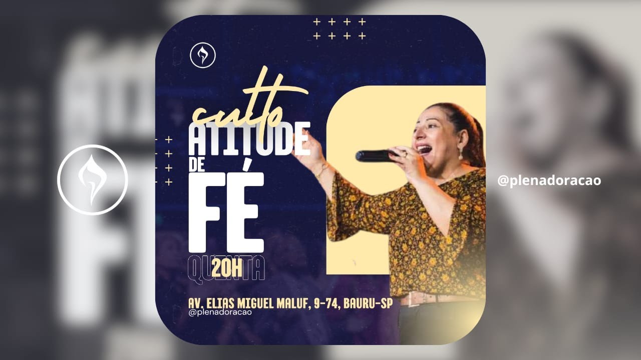 CULTO ATITUDE DE FÉ | 15/01/2025