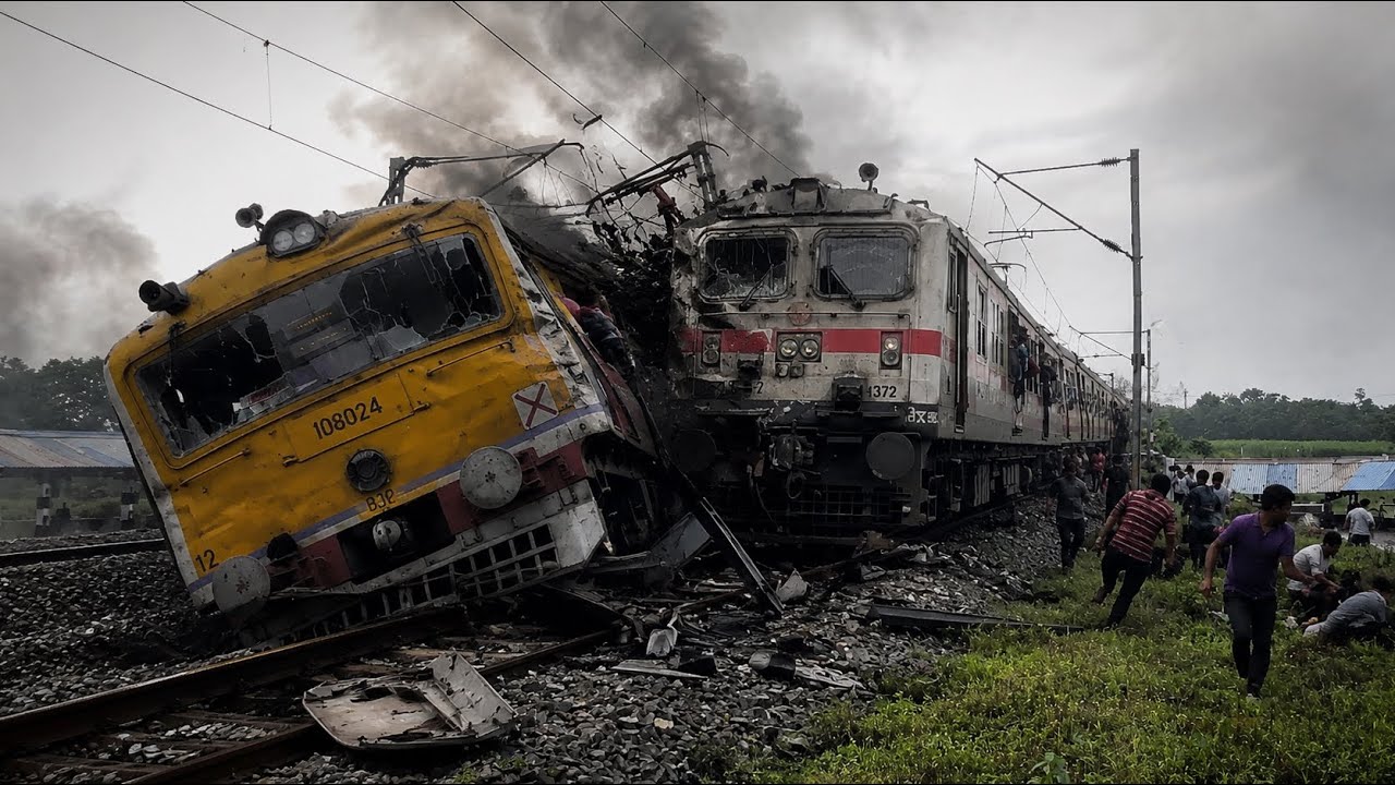     Indian train No Time to Stop&hellip; 😨 | Deadly Train Crash Cinematic Edit&rdquo;