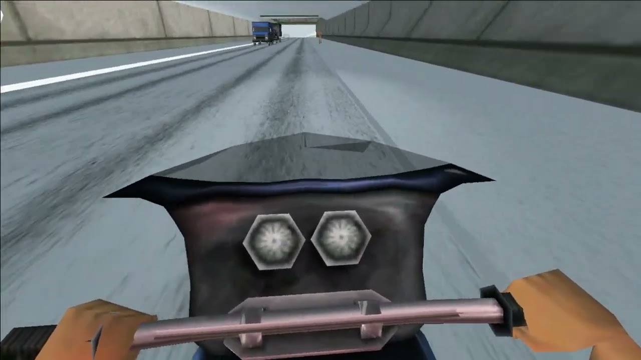 GTA Vice City,  Snow Conversion | Cold Day Mod | Video - 8,  Riding Motorcycle - First-person view
