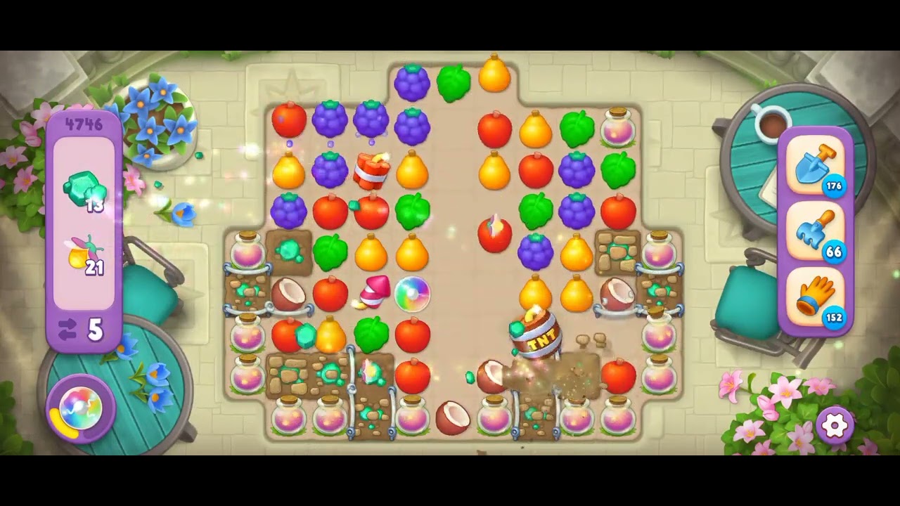 Gardenscapes Level 4746 [Super Hard Level] #androidgameplay #gardenscapesgame #viralvideo #tranding