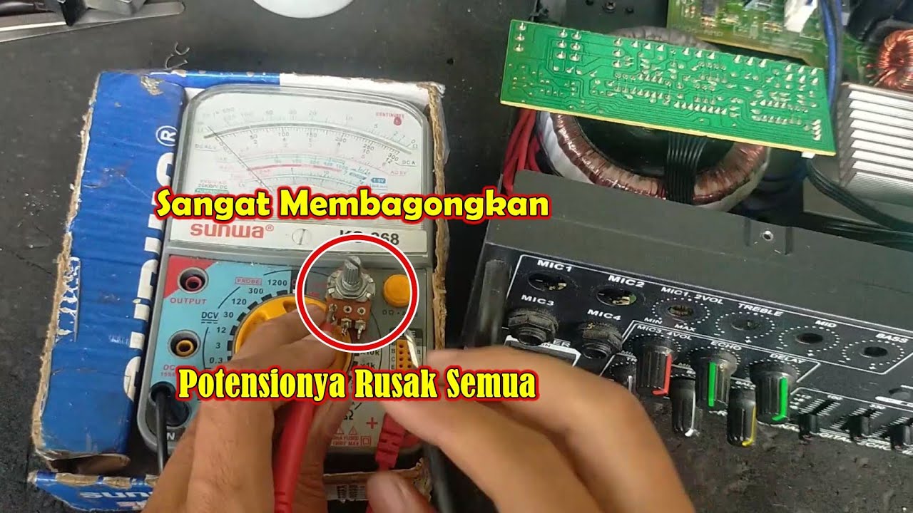 Servis Amplifier Sunbuck AV MP326BT Rusak Tidak Bunyi
