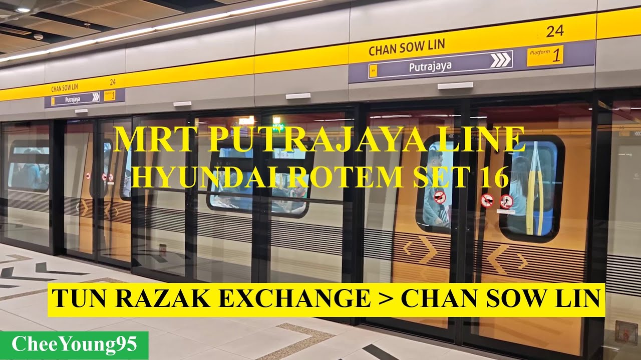 [4K] (Hyndai Rotem Set 16) MRT Putrajaya Line - Tun Razak Exchange to Chan Sow Lin