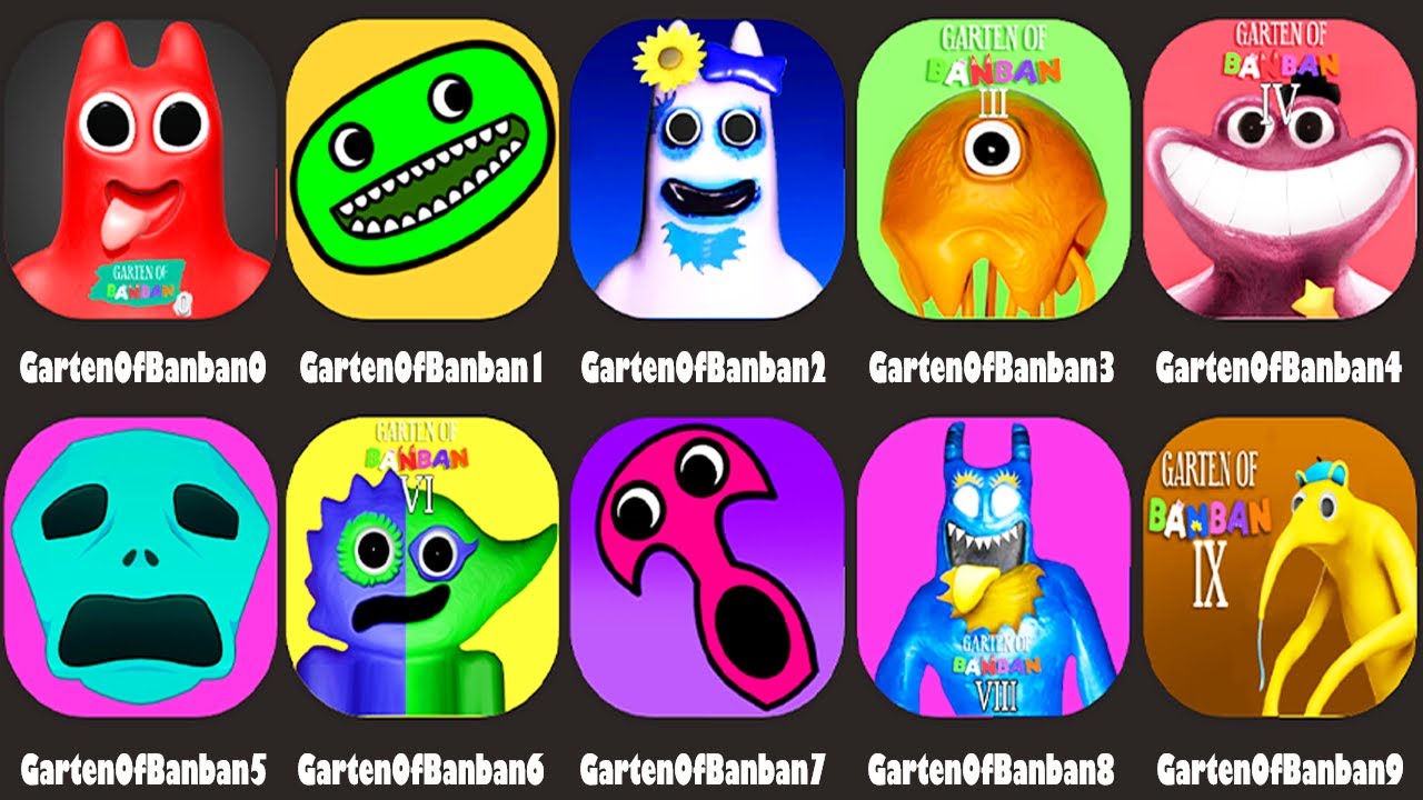 Garten of Banban 0,1,2,3,4,5,6,7,8,9 Mobile vs Fanmade Games,Garten of Banban 8 Mobile Full Gameplay
