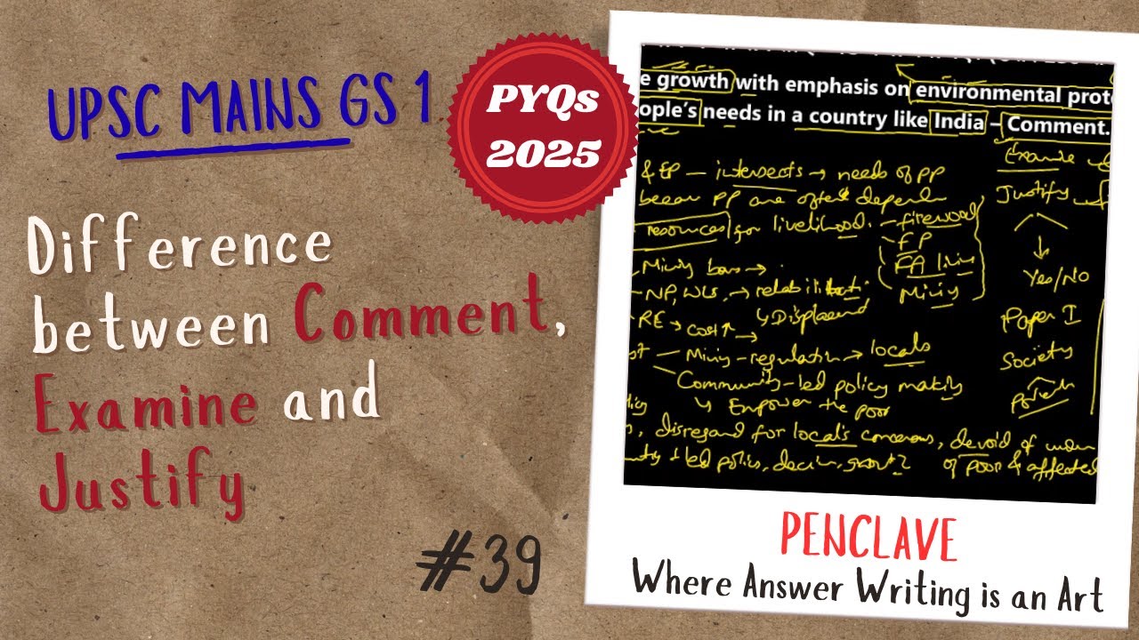 UPSC Mains PYQ 2025 | Sustainable Growth and Poor People | Answer Writing Approach