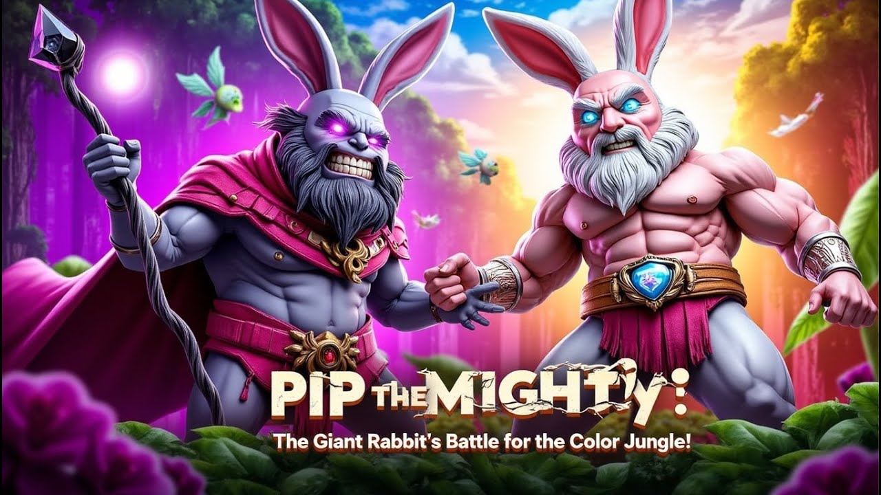 Pip the Giant Rabbit's Battle for the Color Jungle! #toddlerstories, #BedtimeStories, #BedtimeBooks