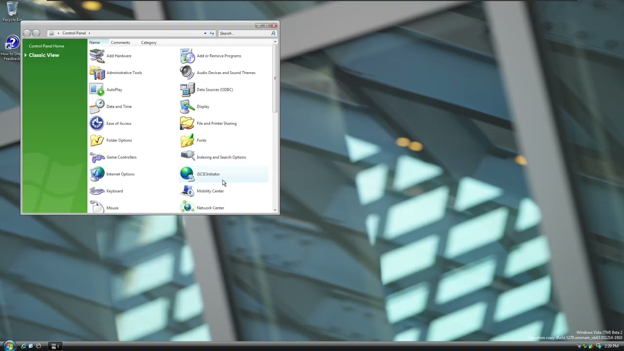 Windows Vista Build 5270 boot screen + system audio sounds and Windows Media Center