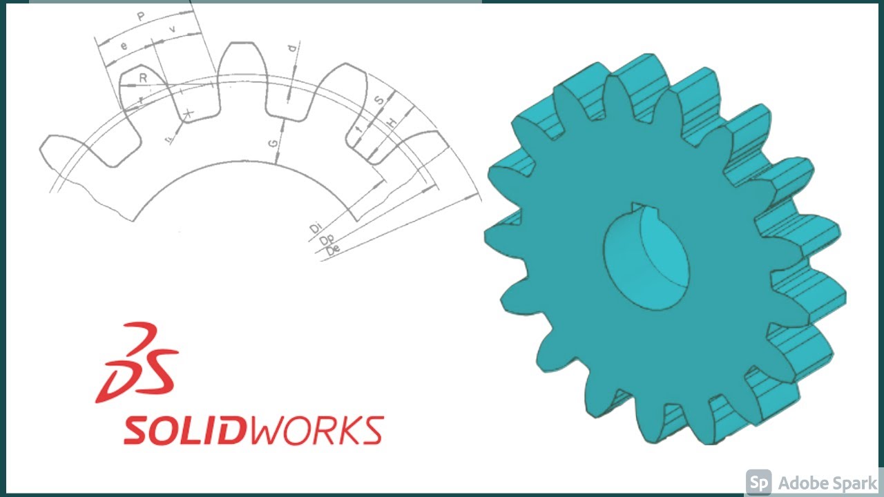 DESENHO DE ENGRENAGEM NO SOLIDWORKS