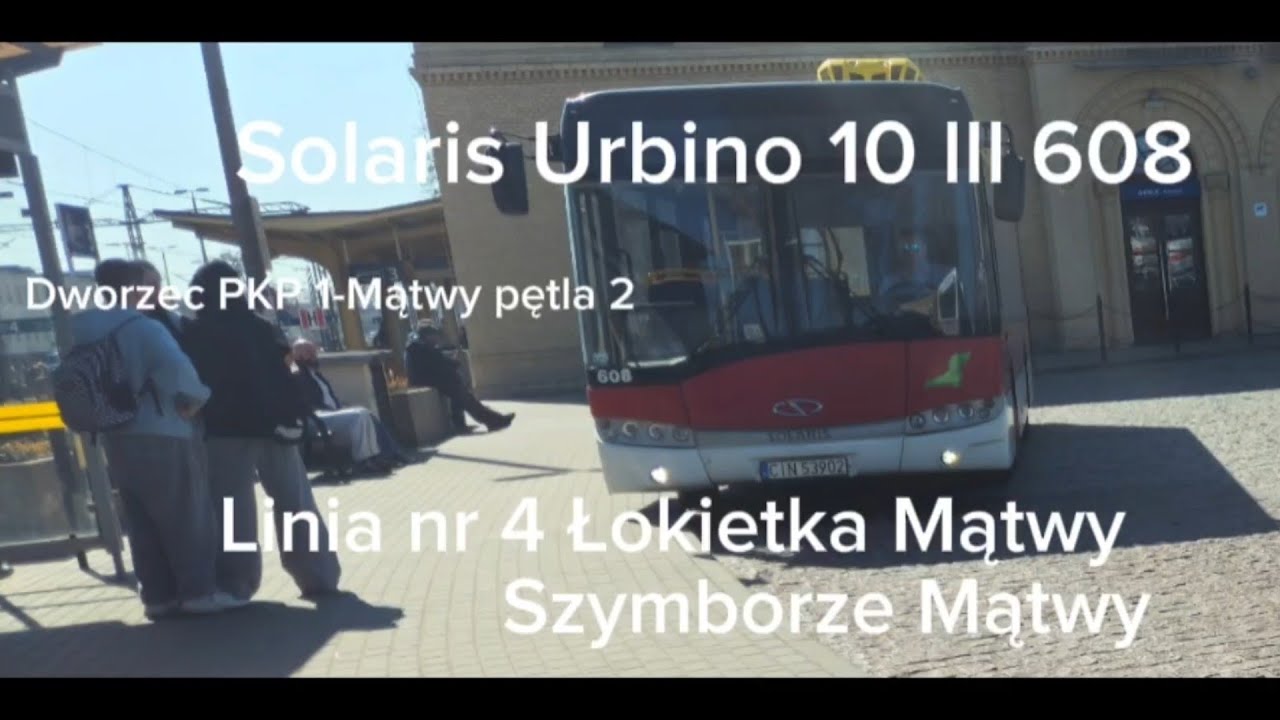 MPK Inowrocław Linia nr 4 Łokietka Mątwy Solaris Urbino 10 lll 