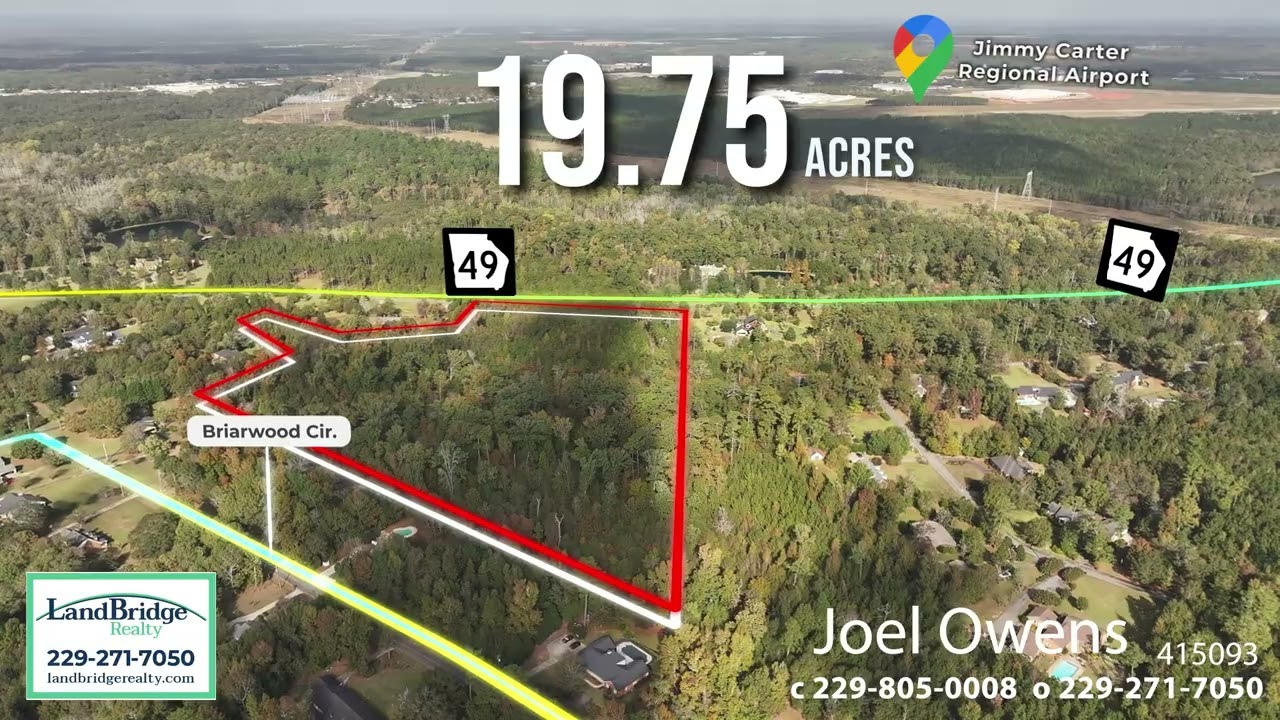 19.75 acres Hwy 49 North Americus, GA 31709  $89,000 Joel Ownes