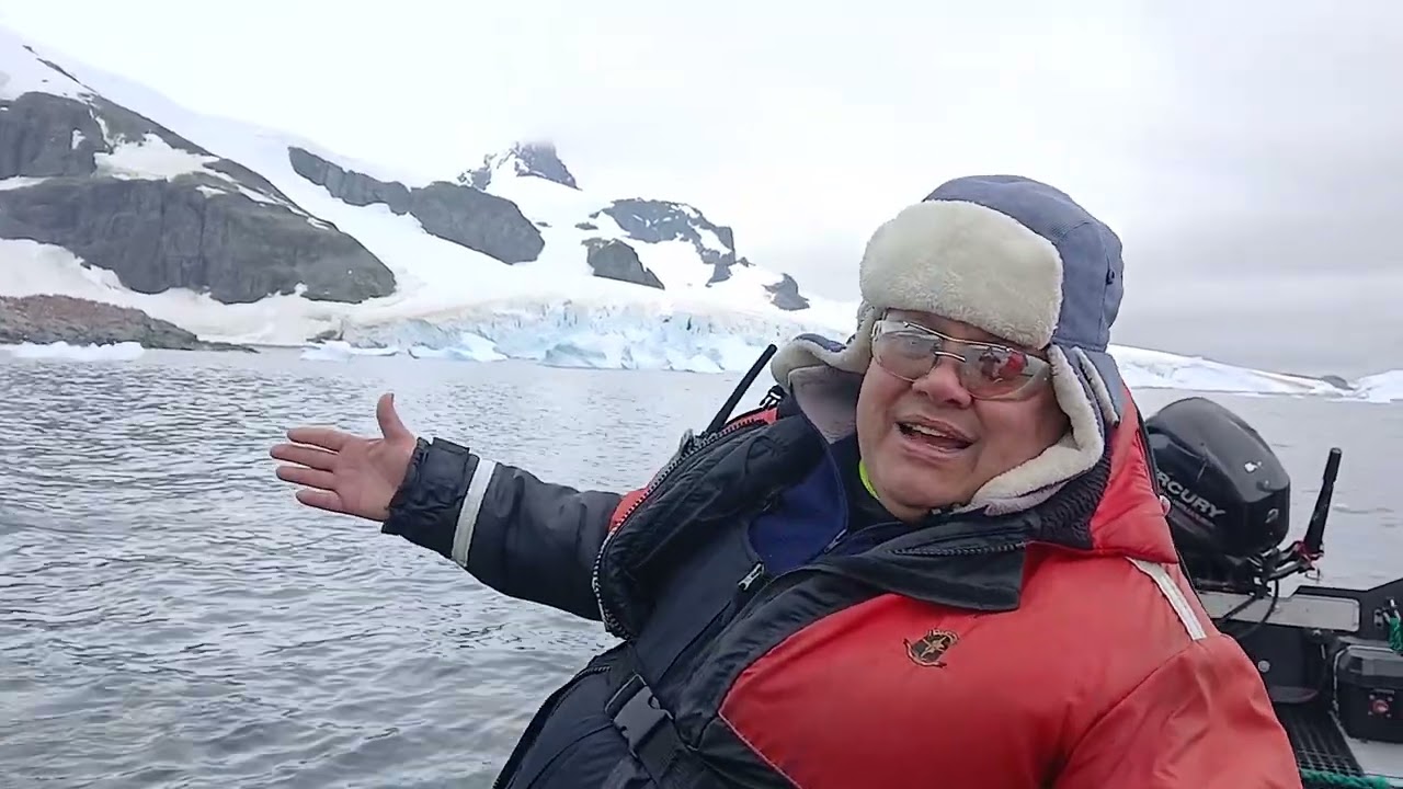 Landing at Cooverbill Harbour Antartica Explore chantoo penguins colony