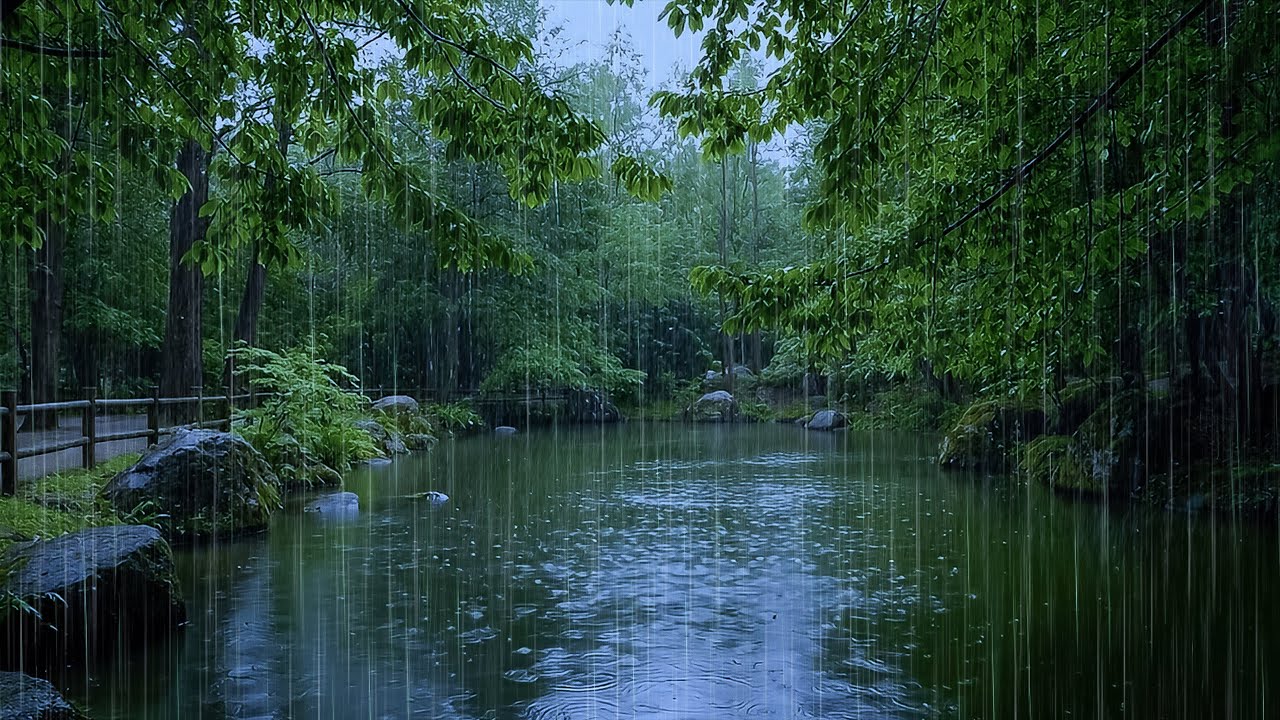 Drift into Sleep FAST with Gentle Rain on Forest Lake | Emotional ASMR Rainforest