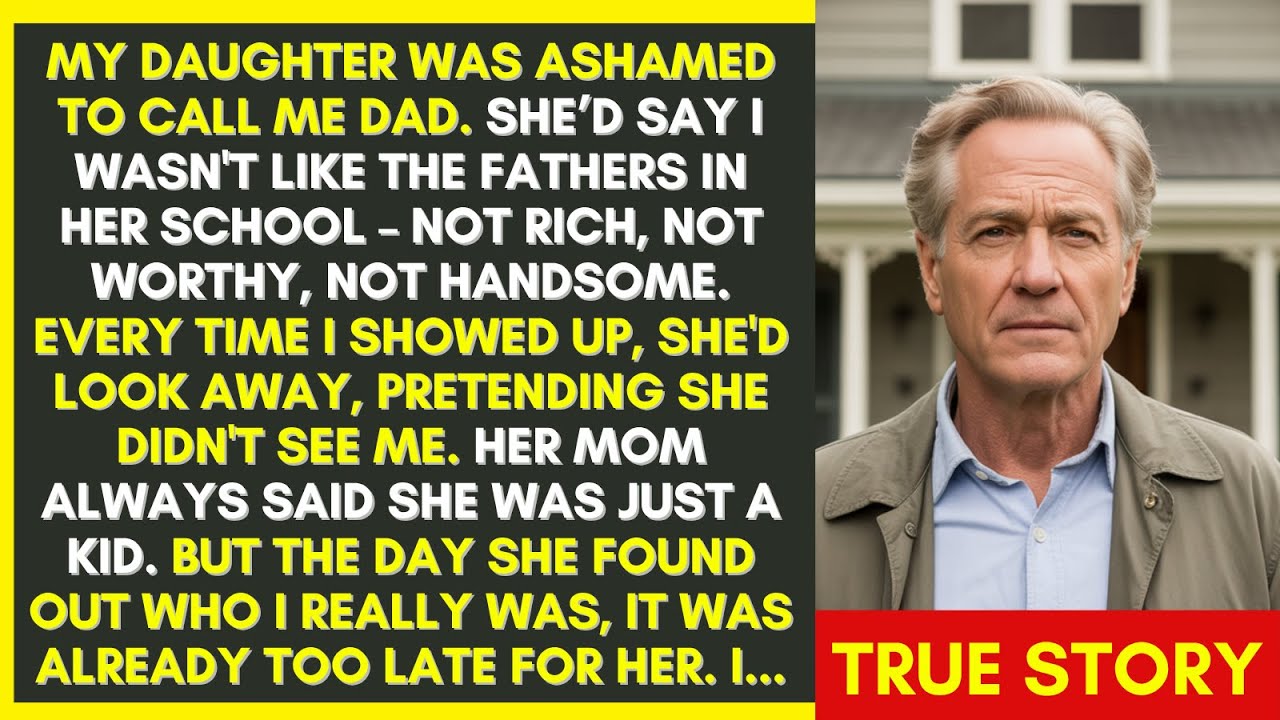 MY DAUGHTER WAS ASHAMED OF ME AND ALWAYS HID FROM ME WHEN I VISITED HER IN SCHOOL. SO I...