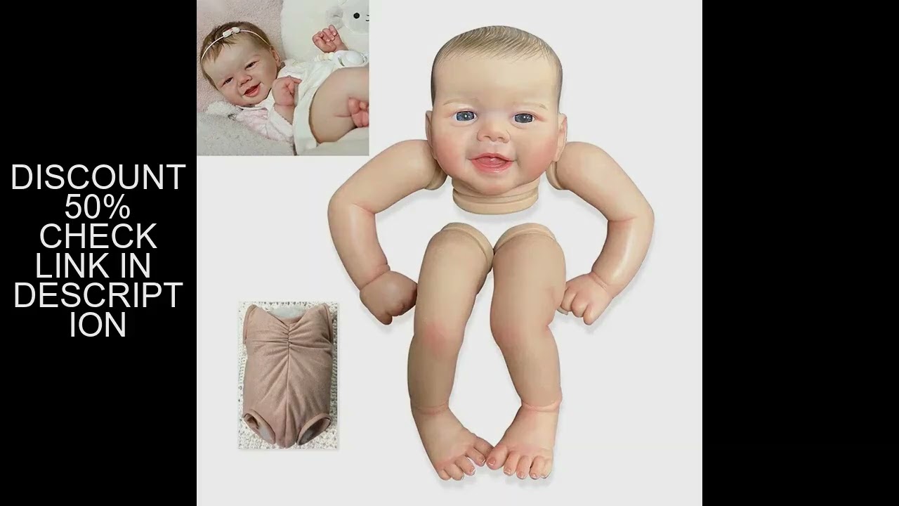 Reborn Doll Kits Emmy for 19inches Soft Vinyl Reborn Baby Dolls Accessories for DIY Realistic Toys f