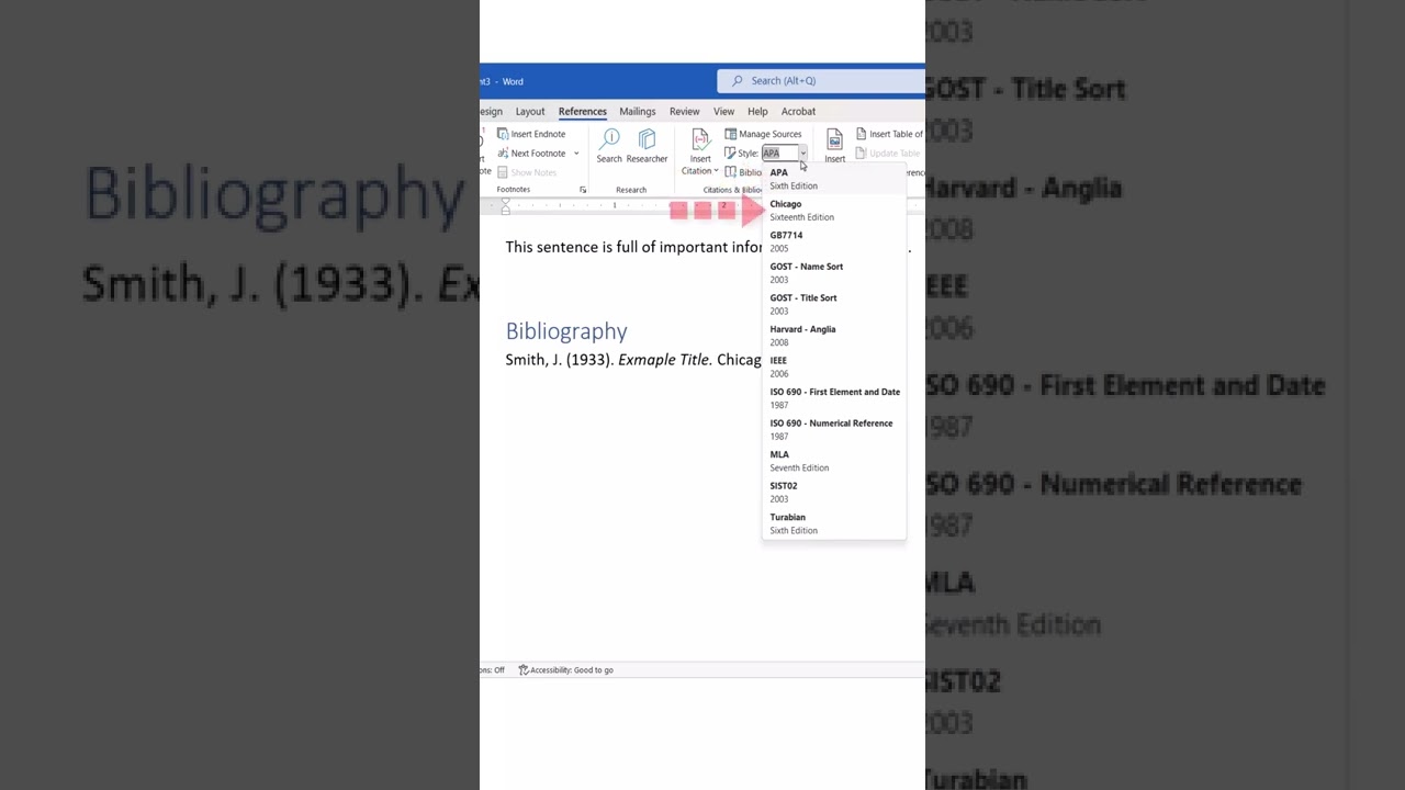 Switch Citation Styles in Microsoft Word in 3 Clicks!⏱️