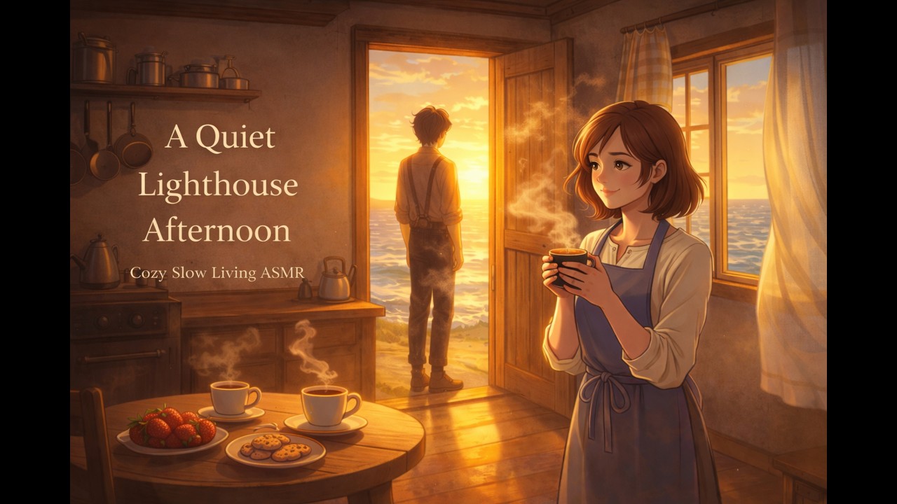 A Quiet Lighthouse Afternoon ☕🌅 | Cozy Slow Living ASMR, Brewing Coffee by the Sea,  Summer Reunion