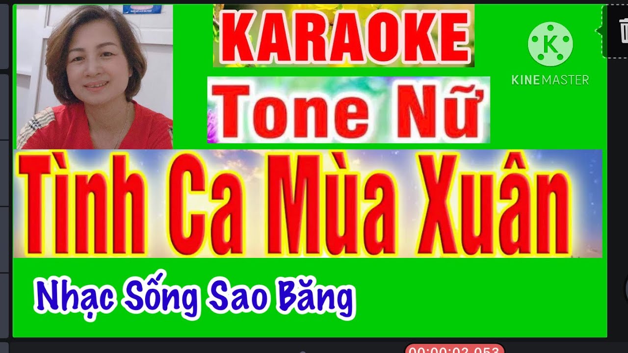KARAOKE: T&Igrave;NH CA M&Ugrave;A XU&Acirc;N - TONE NỮ - R&Ecirc; THỨ - T&Aacute;C GIẢ : TRẦN HO&Agrave;N